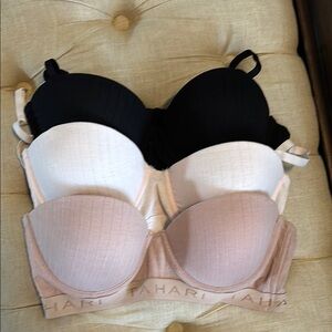 Tahari Black and Cream Intimates Bras